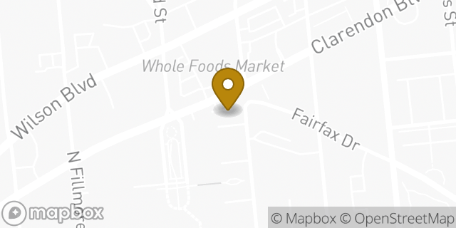Map showing the location of Starbucks in Arlington, VA 22201