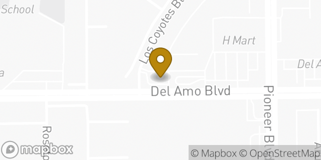 Map showing the location of Starbucks Coffee Company in Lakewood, CA 90715