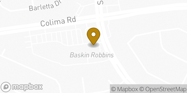 Map showing the location of Baskin-Robbins in Hacienda Heights, CA 91745