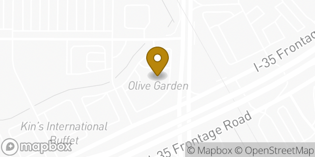 Map showing the location of Olive Garden in San Antonio, TX 78224