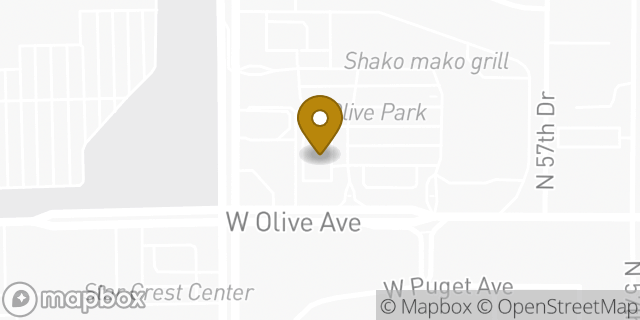 Map showing the location of McDonald's in Glendale, AZ 85302