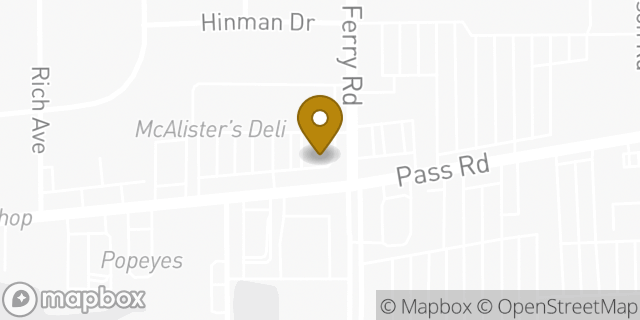 Map showing the location of Starbucks in Biloxi, MS 39531