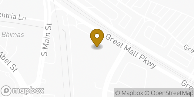 Map showing the location of Starbucks in Milpitas, CA 95035