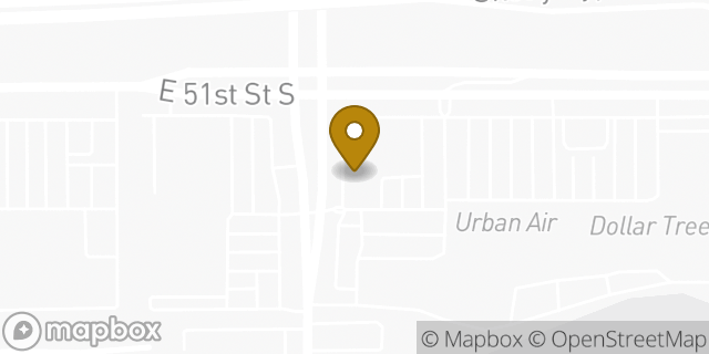 Map showing the location of Papa Johns Pizza in Tulsa, OK 74135
