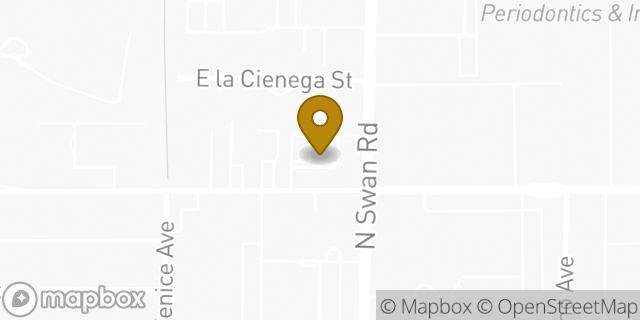 Map showing the location of Starbucks in Tucson, AZ 85712