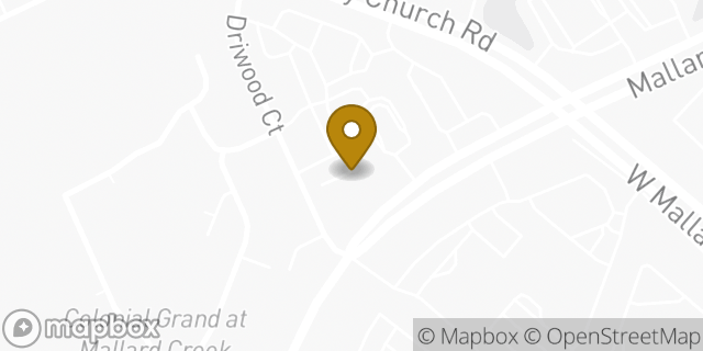 Map showing the location of Dunkin' in Charlotte, NC 28269