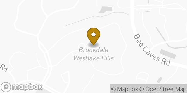 Map showing the location of Brookdale Westlake Hills in Austin, TX 78746