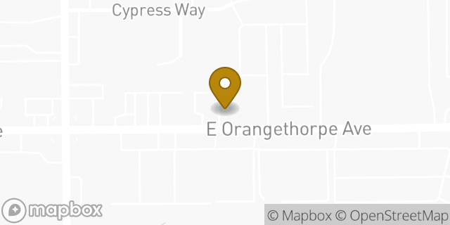 Map showing the location of Subway in Fullerton, CA 92831