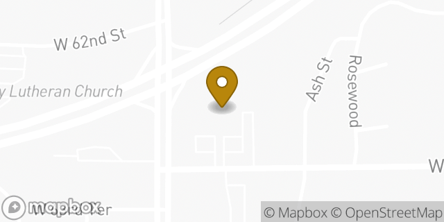 Map showing the location of Rooted Health KC in Mission, KS 66202