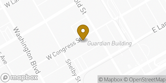 Map showing the location of The UPS Store in Detroit, MI 48226