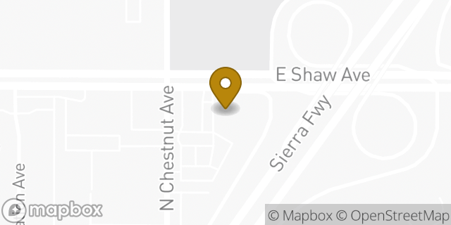 Map showing the location of Buffalo Wild Wings in Fresno, CA 93710