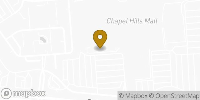 Map showing the location of Dick's Sporting Goods in Colorado Springs, CO 80920