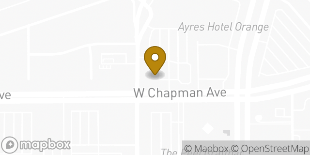 Map showing the location of Starbucks in Orange, CA 92868