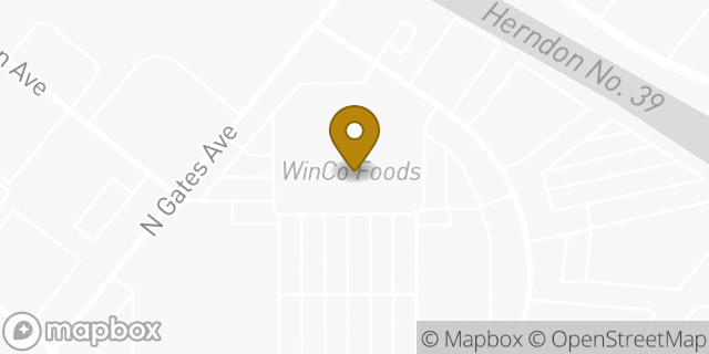 Map showing the location of Coinme in Fresno, CA 93722
