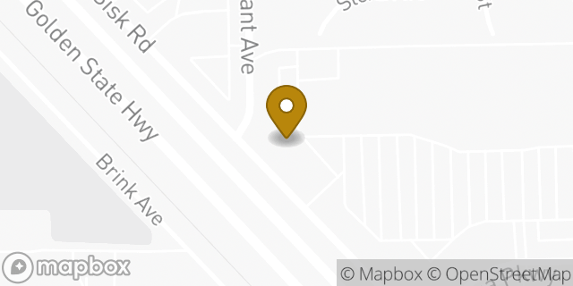 Map showing the location of Budget Car Rental in Modesto, CA 95350