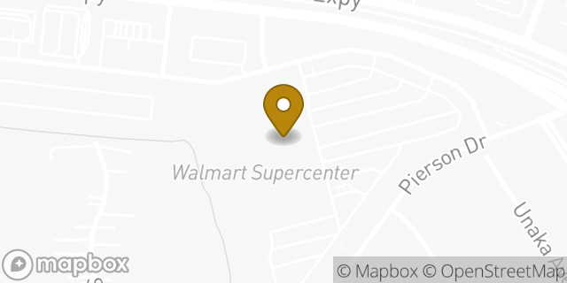 Map showing the location of Walmart in Charlotte, NC