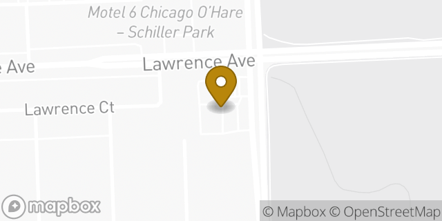Map showing the location of Dunkin' in Schiller Park, IL 60176