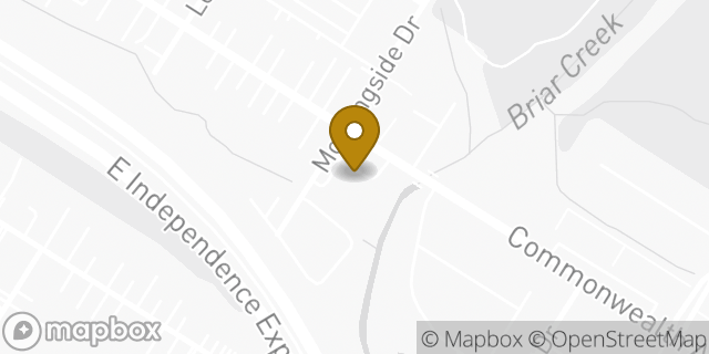 Map showing the location of Amazon Locker - Merry in Charlotte, NC 28205