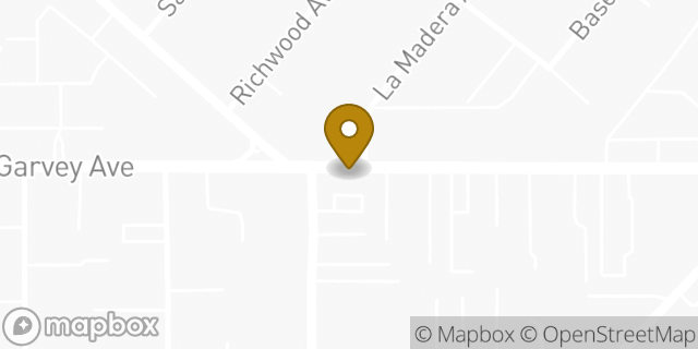 Map showing the location of Hertz Car Rental - El Monte - Garvey Avenue HLE in El Monte, CA 91732