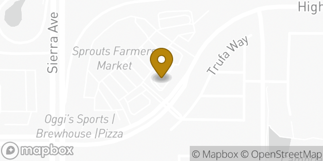 Map showing the location of Highland in Fontana, CA 92336