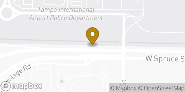 Map showing the location of Delta Terminal - Tampa International Airport in Tampa, FL 33607