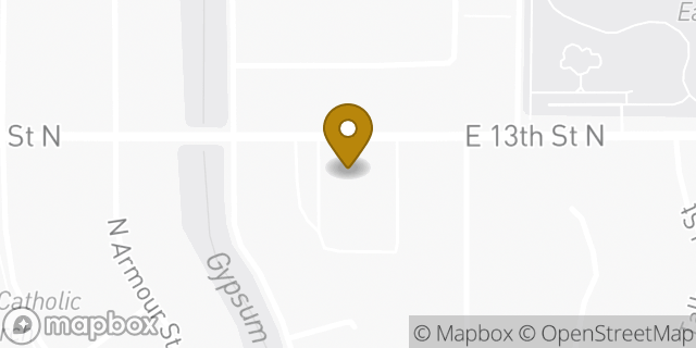 Map showing the location of The Church of Jesus Christ of Latter-day Saints in Wichita, KS 67206
