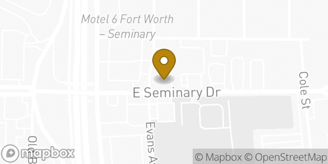 Map showing the location of Whataburger in Fort Worth, TX 76115
