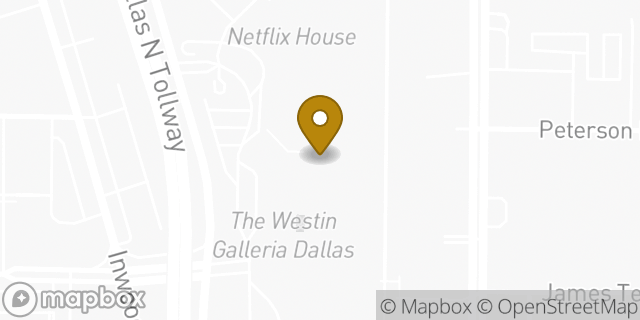 Map showing the location of Starbucks in Dallas, TX 75240