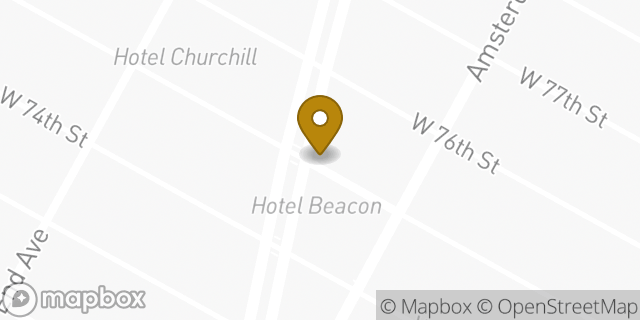 Map showing the location of Starbucks in New York, NY 10023