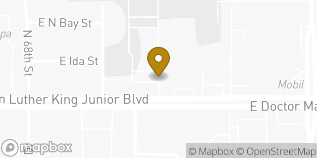 Map showing the location of Penske Truck Rental in Tampa, FL 33619