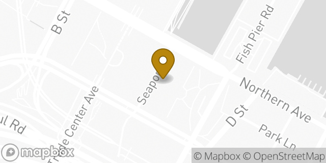 Map showing the location of Budget Car Rental in Boston, MA 02210