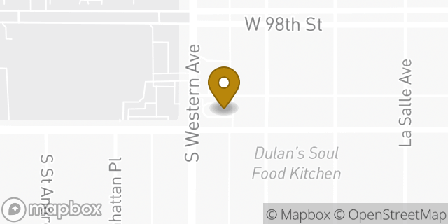 Map showing the location of McDonald's in Los Angeles, CA 90047