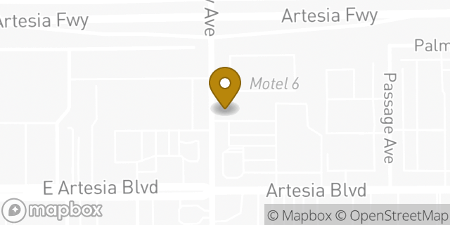 Map showing the location of Amazon Locker - Sonata in Bellflower, CA 90706