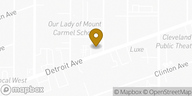 Map showing the location of Subway in Cleveland, OH 44102
