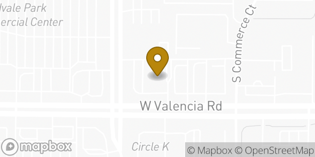 Map showing the location of ATM Walgreens in Tucson, AZ