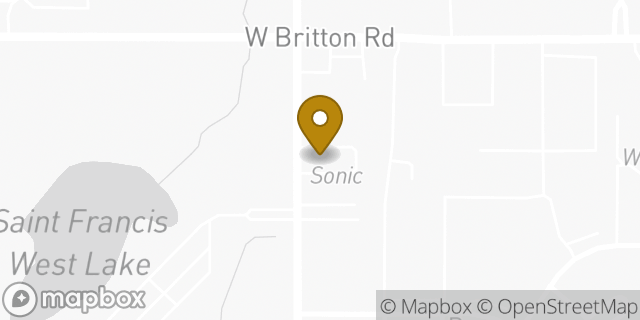 Map showing the location of Sonic Drive In in Oklahoma City, OK 73132