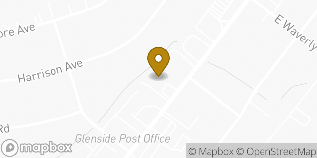 Map showing the location of Amazon Locker - Maroon in Glenside, PA 19038