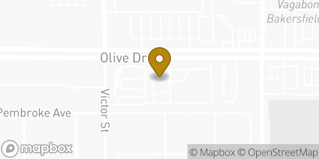 Map showing the location of McDonald's in Bakersfield, CA 93308