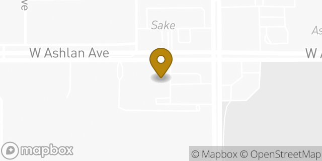 Map showing the location of Starbucks in Fresno, CA 93722