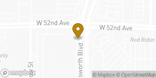 Map showing the location of ATM Costco in Arvada, CO 80002