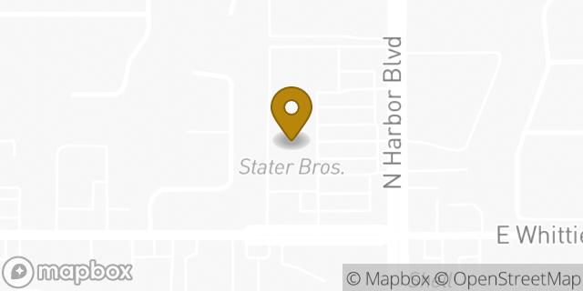 Map showing the location of Coinme in La Habra, CA 90631
