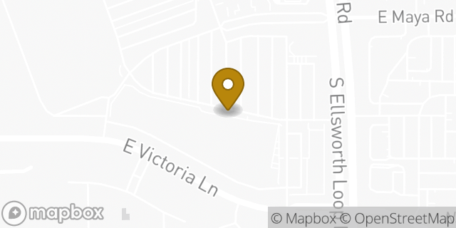 Map showing the location of Amazon Locker - Euphoria in Queen Creek, AZ 85142