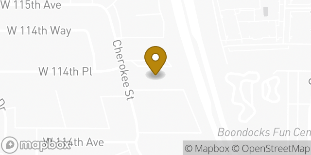Map showing the location of DRVN CrossFit in Northglenn, CO