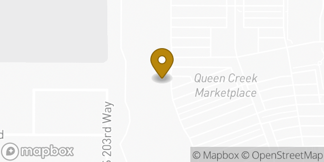 Map showing the location of Amazon Locker - Felicitas in Queen Creek, AZ 85142