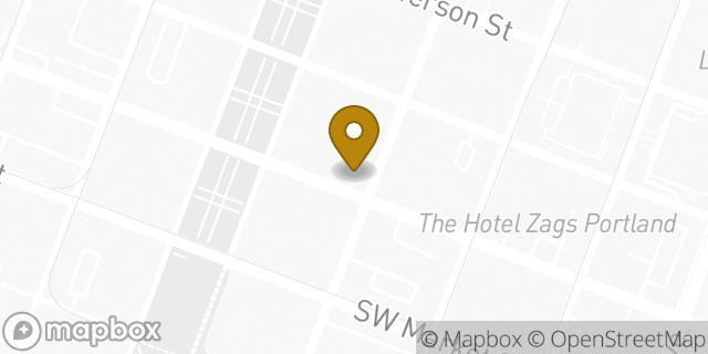 Map showing the location of Starbucks in Portland, OR 97201