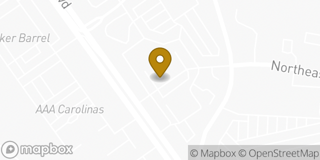 Map showing the location of AutoZone Auto Parts in Matthews, NC 28105