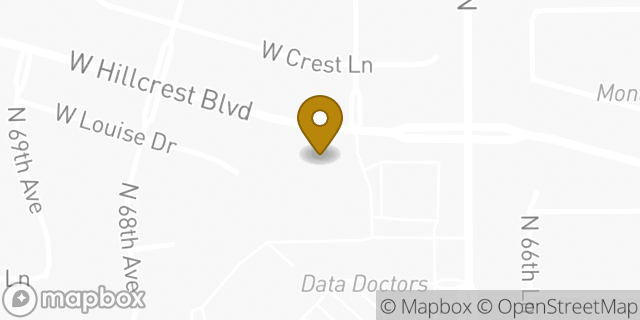 Map showing the location of Brookdale North Glendale in Glendale, AZ 85310