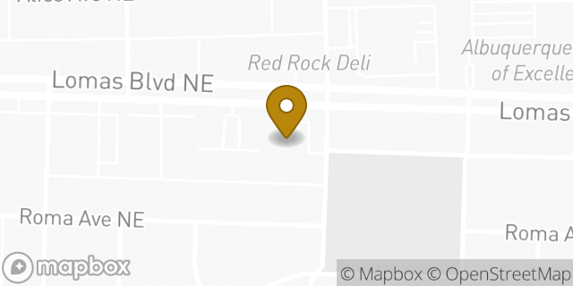 Map showing the location of AutoZone in Albuquerque, NM 87112