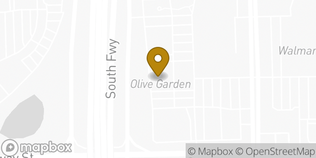 Map showing the location of Olive Garden in Pearland, TX 77584