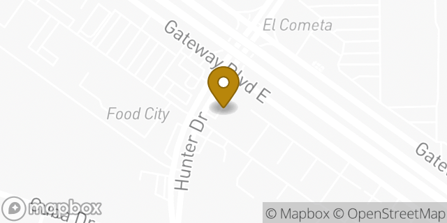 Map showing the location of EZ Pawn in El Paso, TX 79915